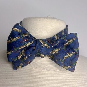Ben Silver fly fishing silk bow tie vintage